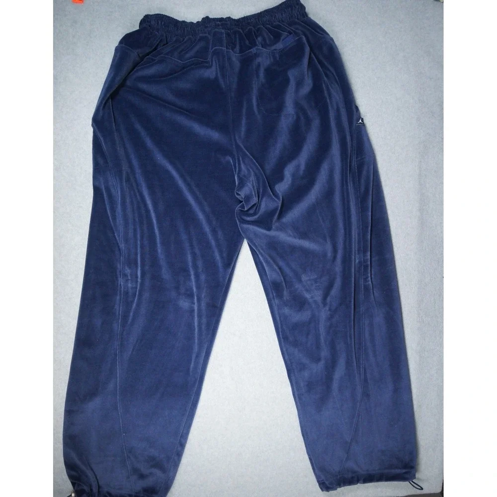 Vintage Air Jordan Pants Mens Large Blue Velour Baggy Athletic Warm Up Y2K
